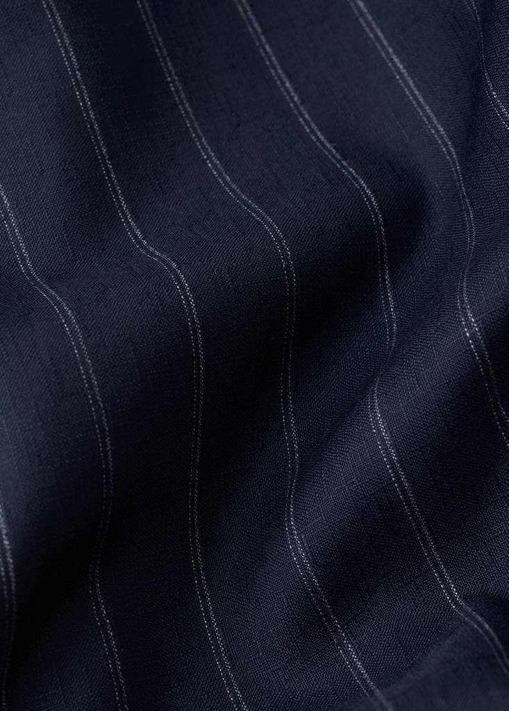 Venice suit trousers 100% wool stripes — Navy