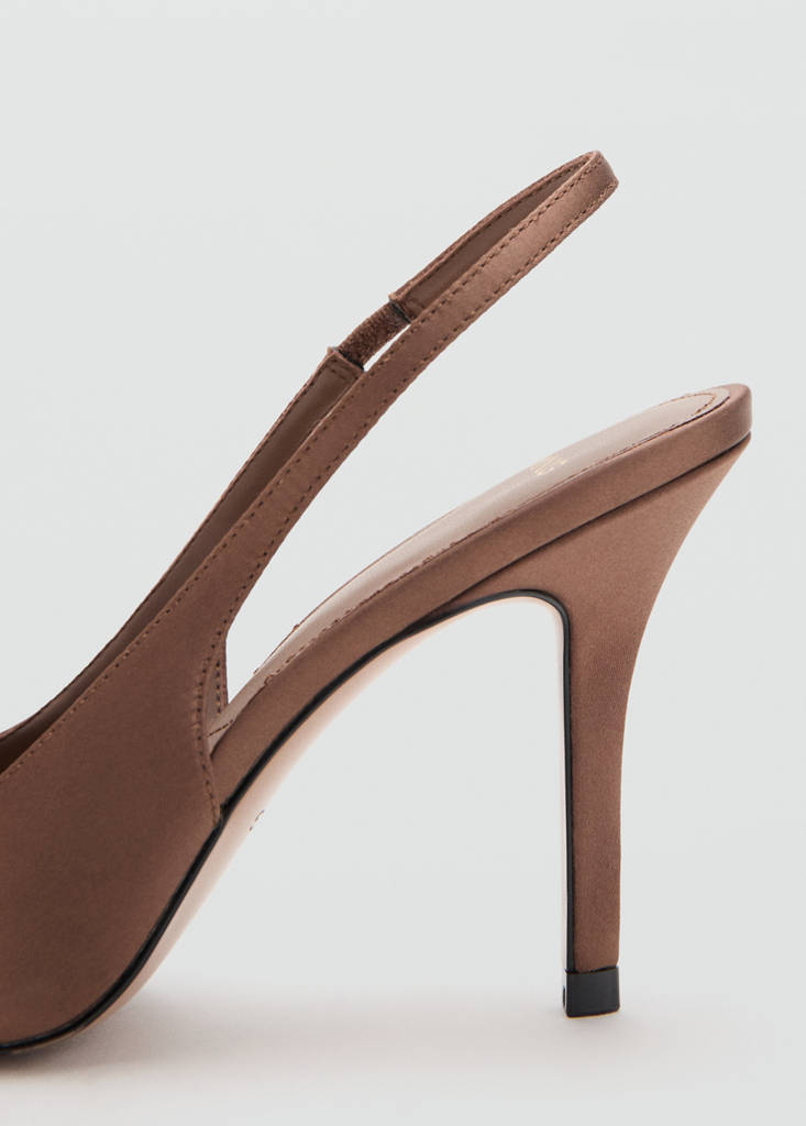 Suede heeled shoes — Chocolate
