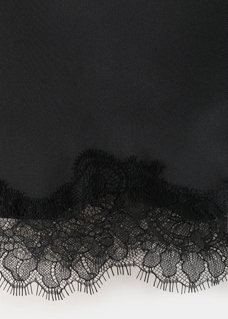 Lace slip skirt — Black