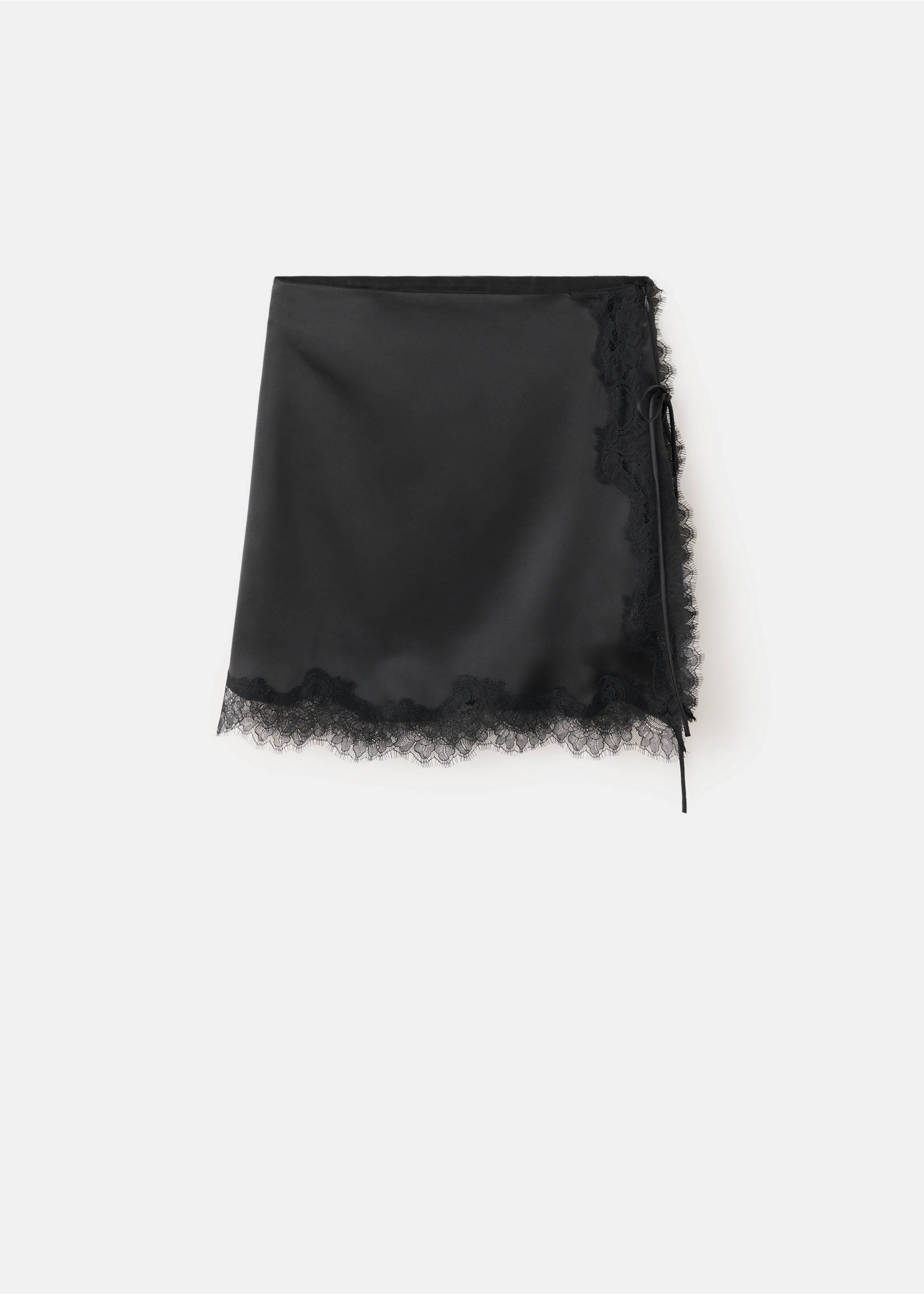 Lace slip skirt - Article without model, Black. Ref: 27058278-00.