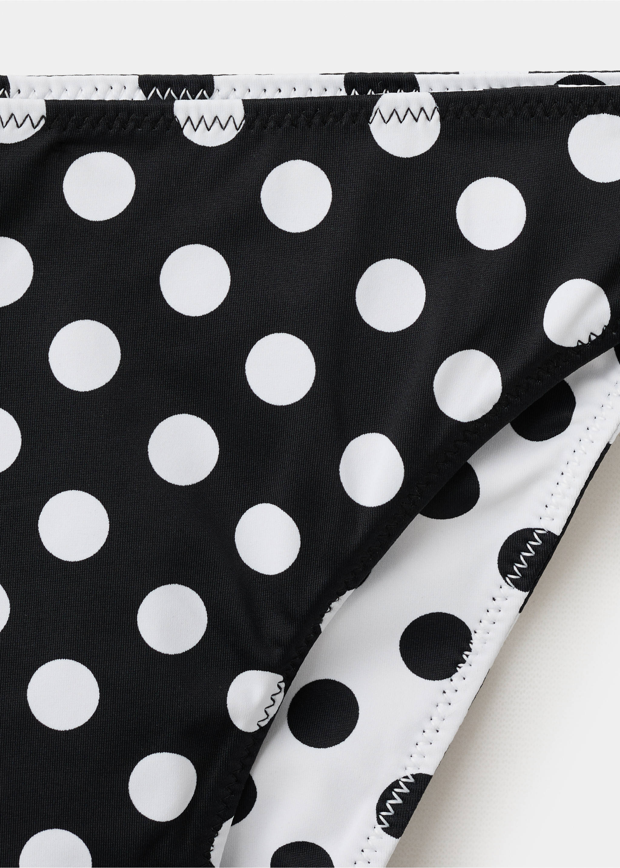 Polka-dot bikini bottom - Details of the article 0, Black. Ref: 27058647-00.