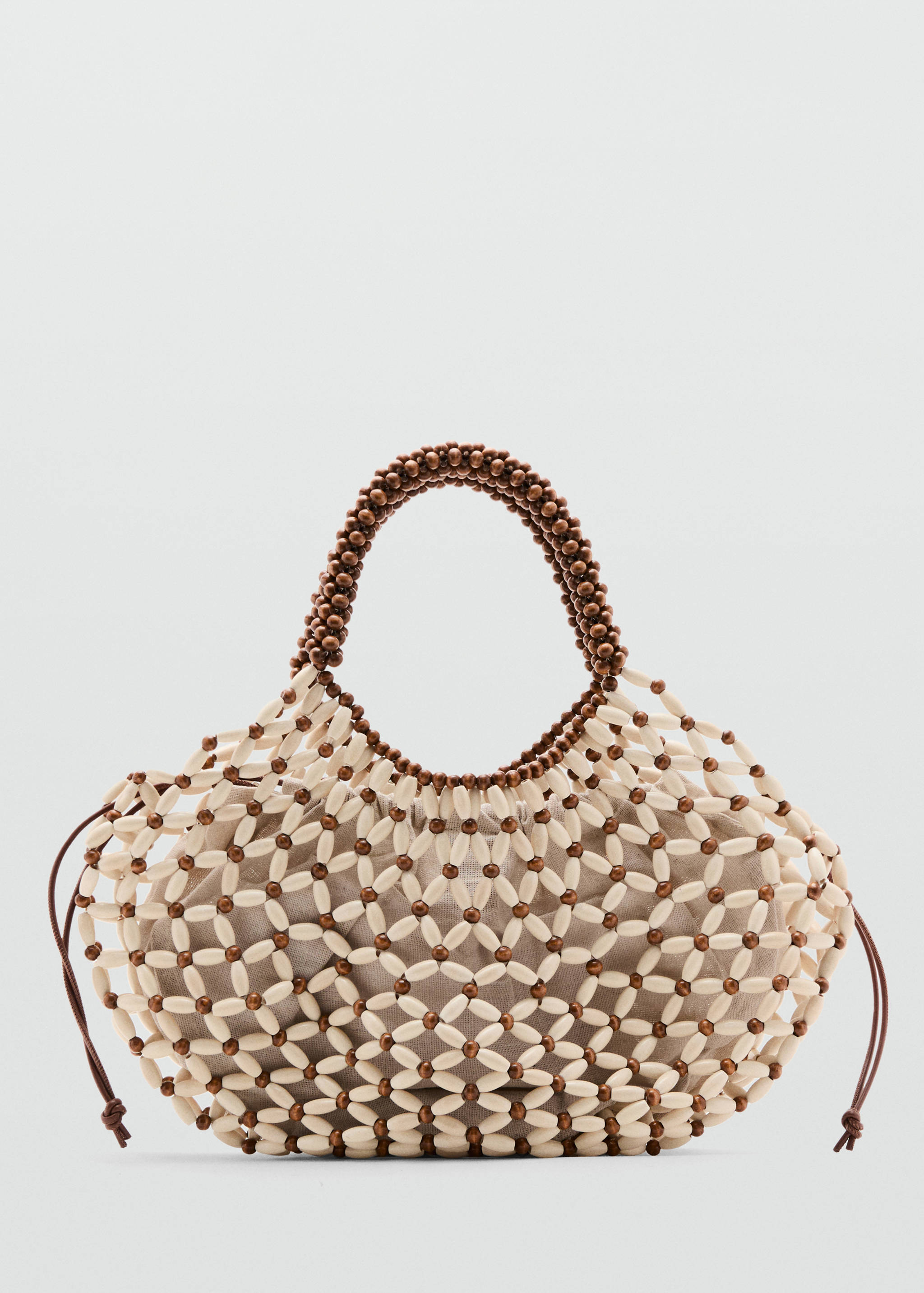 Wooden beaded shoulder bag - Article without model