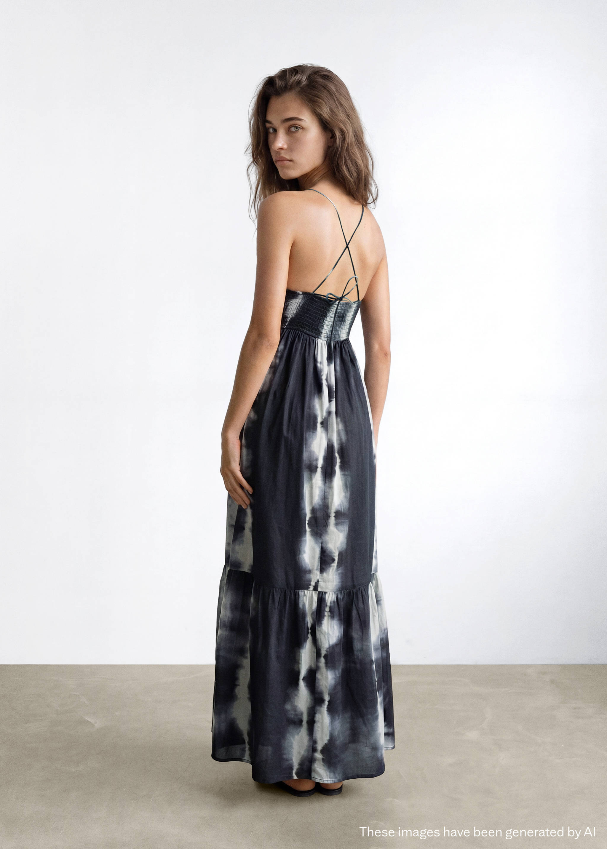 Robe longue tie-dye - Verso de l’article