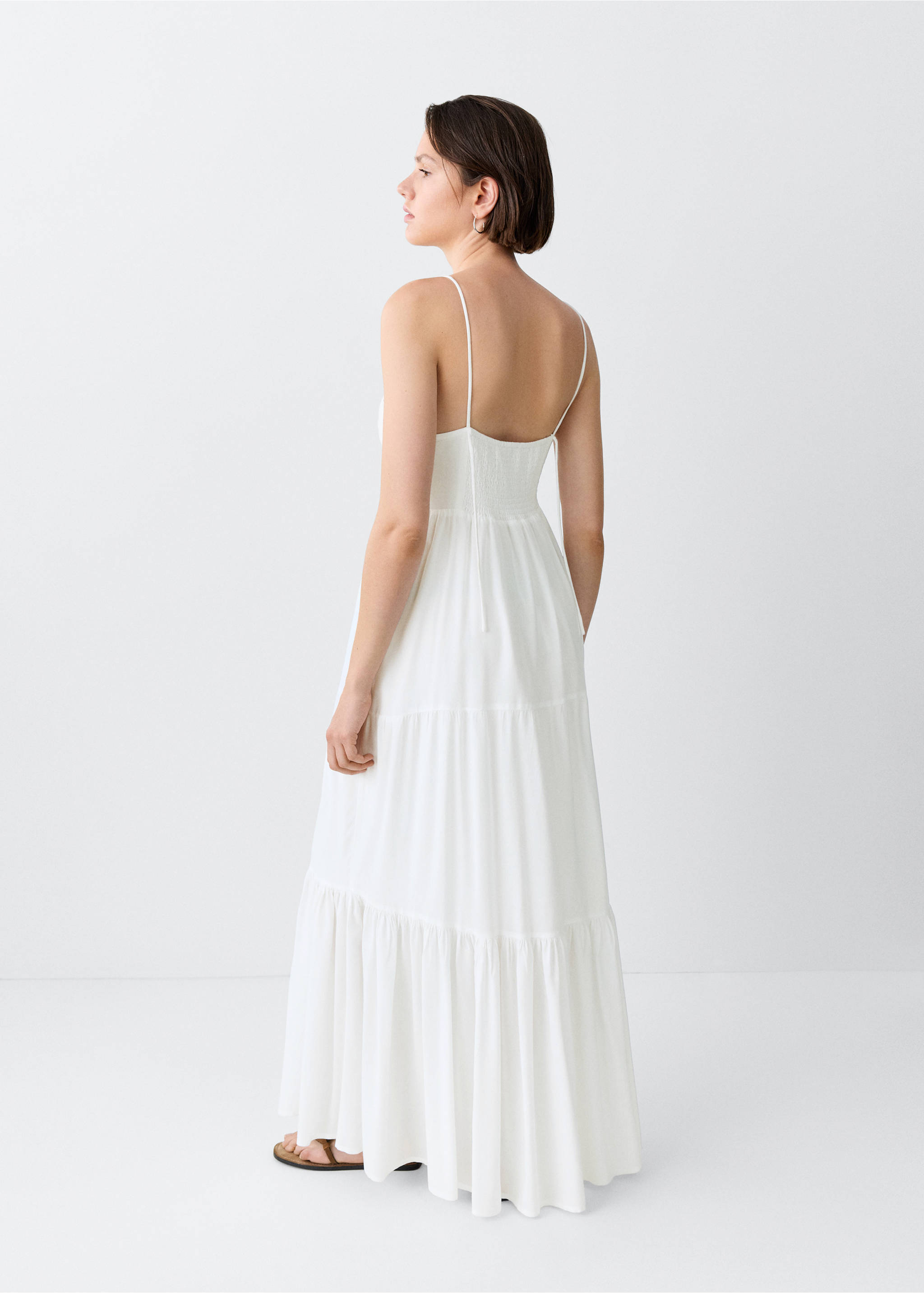 Beaded panel dress - Reverse of the article, Off White. Ref: 27058650-01.