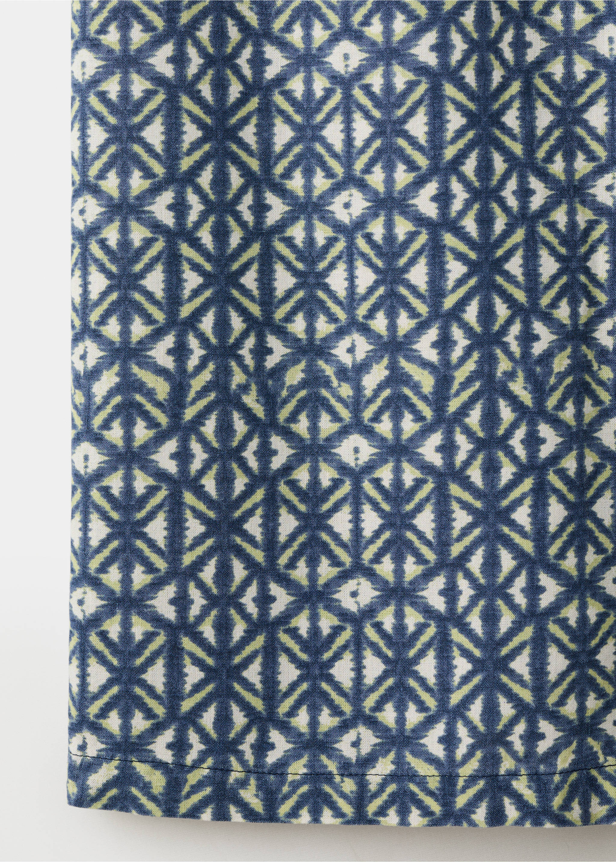 بنطلون كتان مطبوع - تفاصيل المنتج 0, أزرق غامق. Ref: 27058651-00.