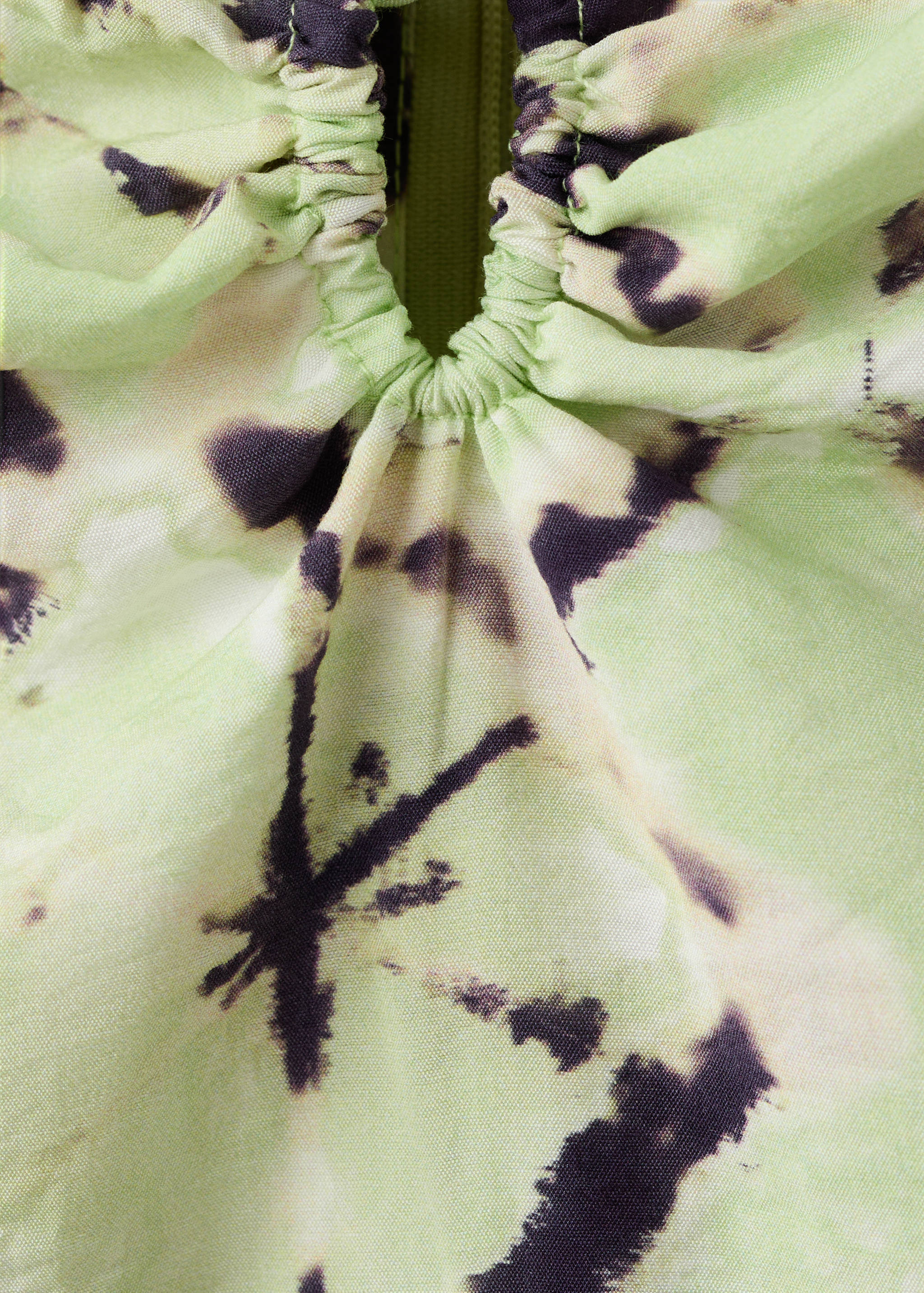Short tie-dye draped dress - Details of the article 0