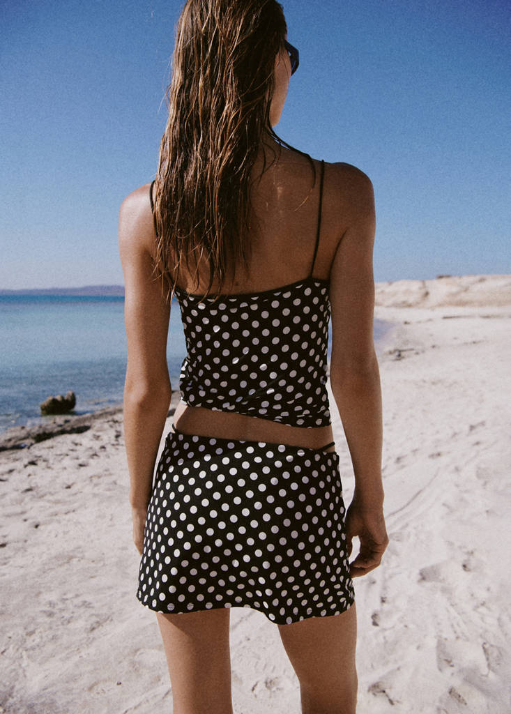 Polka-dot skirt — Black