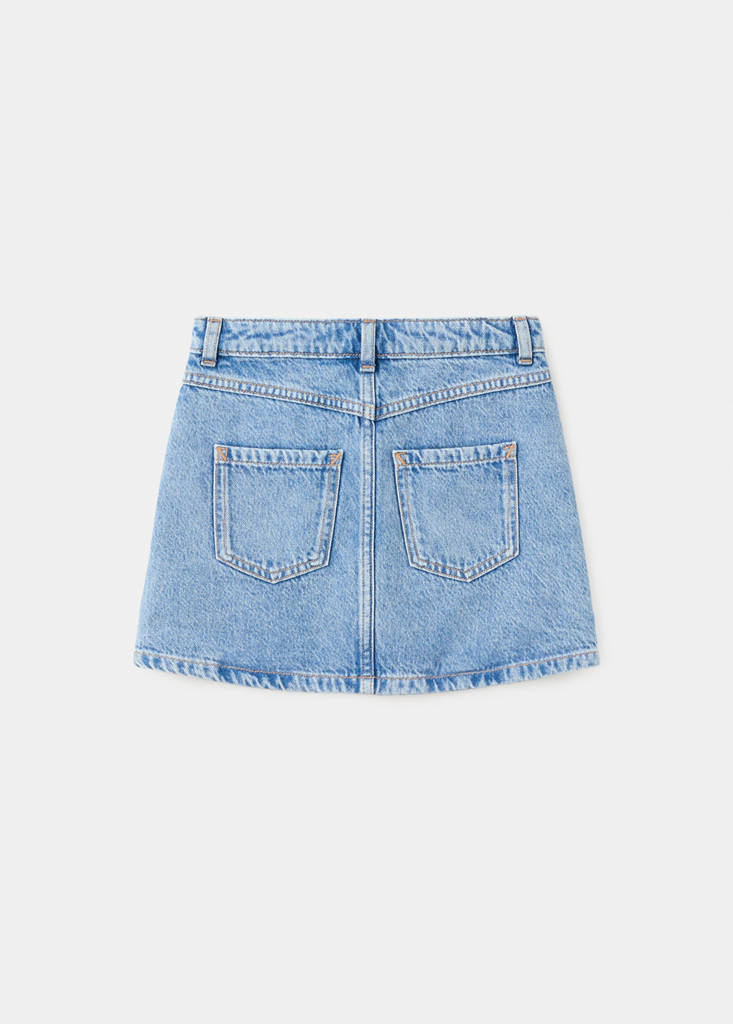 Studded denim skirt — Medium Blue