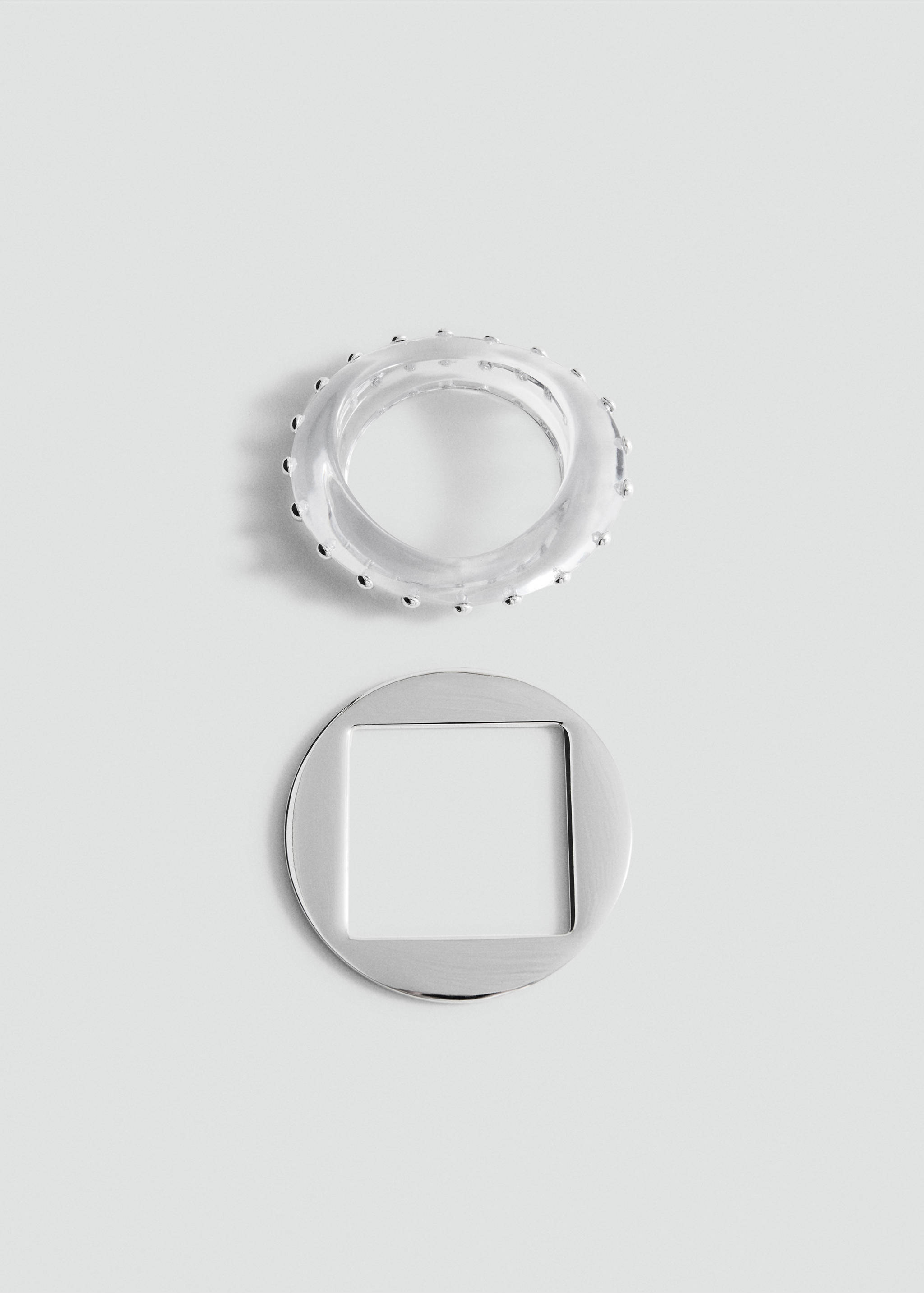 Rigid bracelets set - Article without model, Silver. Ref: 27058658-00.