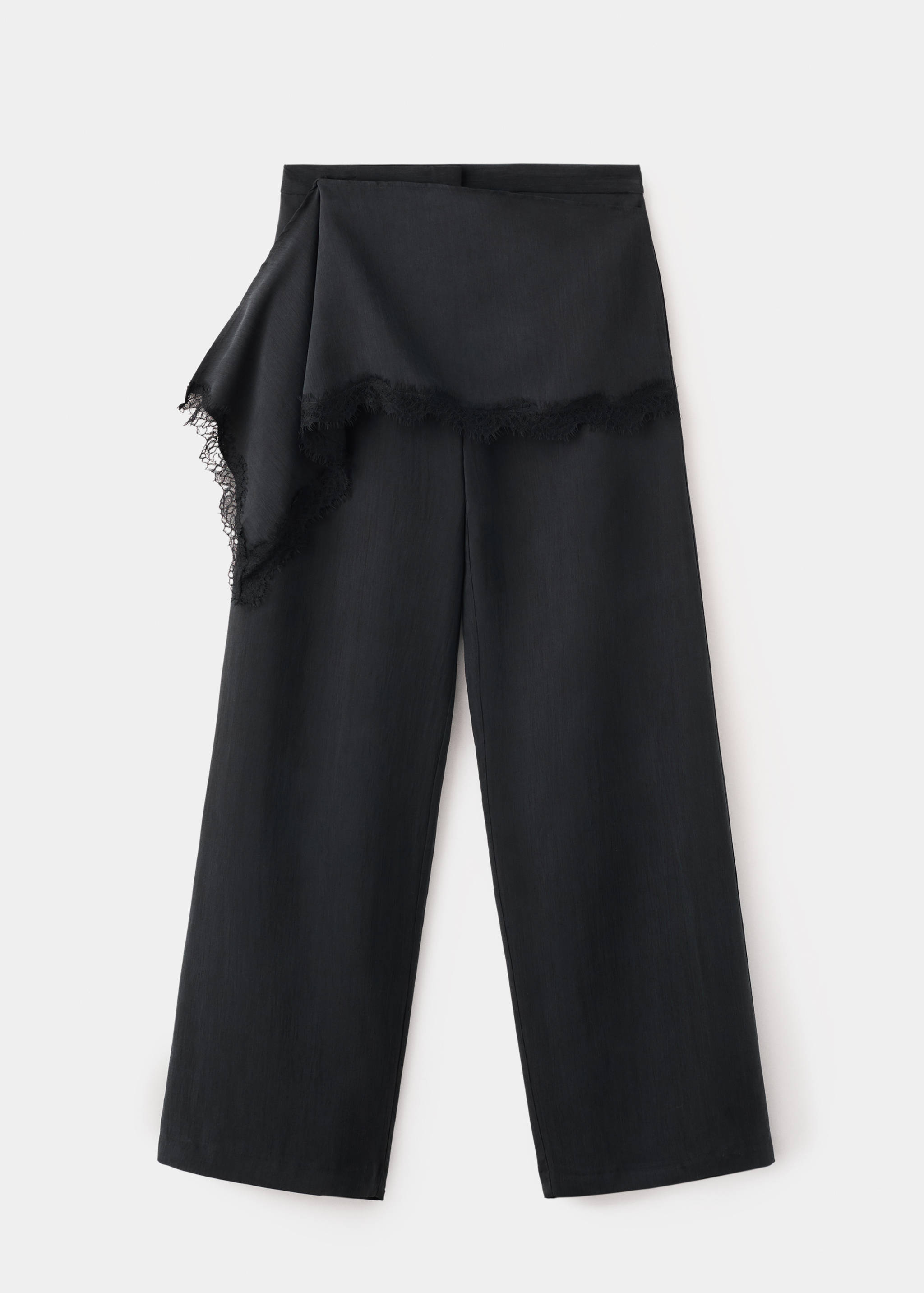High-waisted lyocell trousers - Article without model