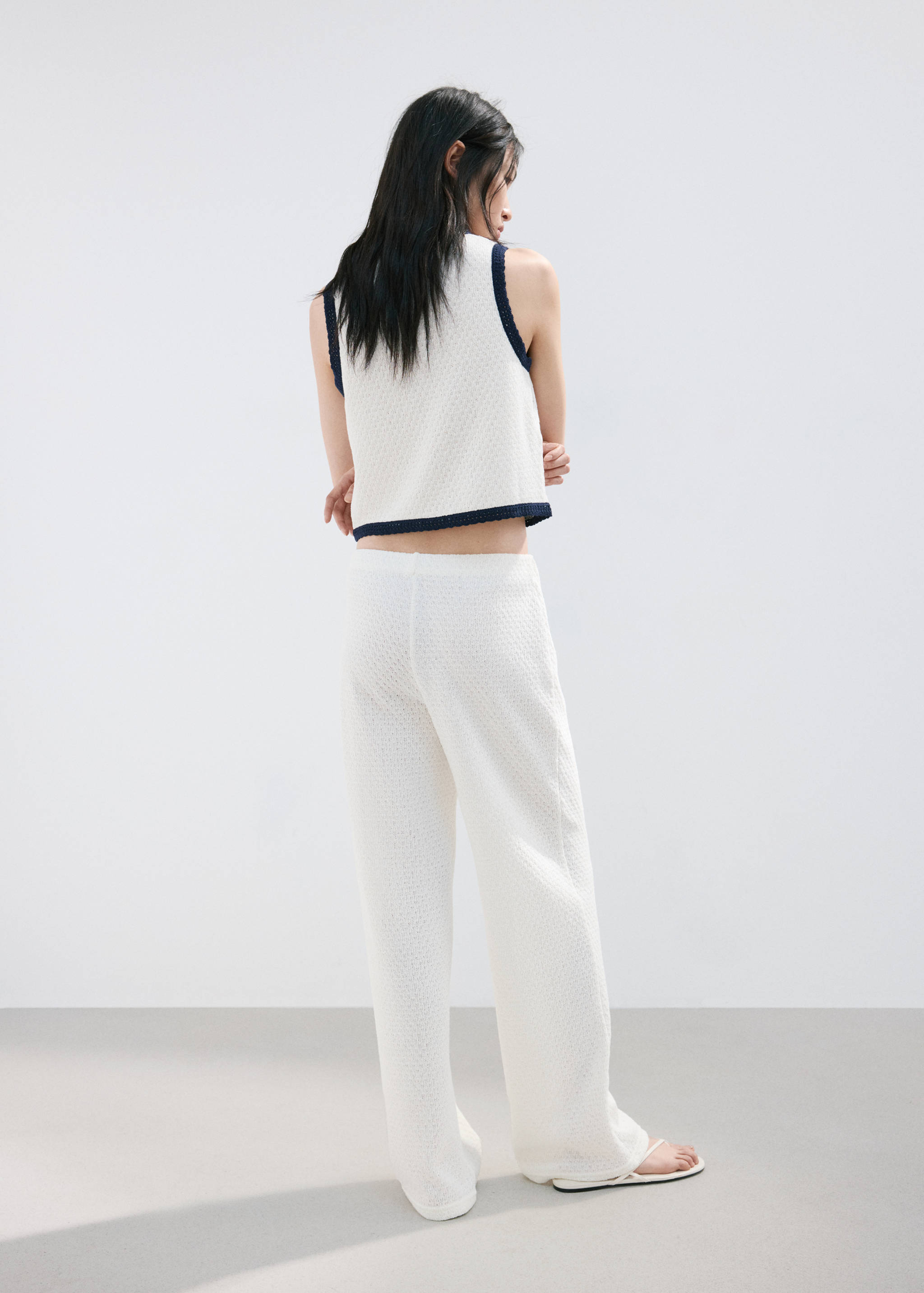 Pantalon droit maille - Verso de l’article