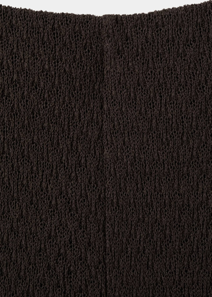 Straight knitted trousers — Brown
