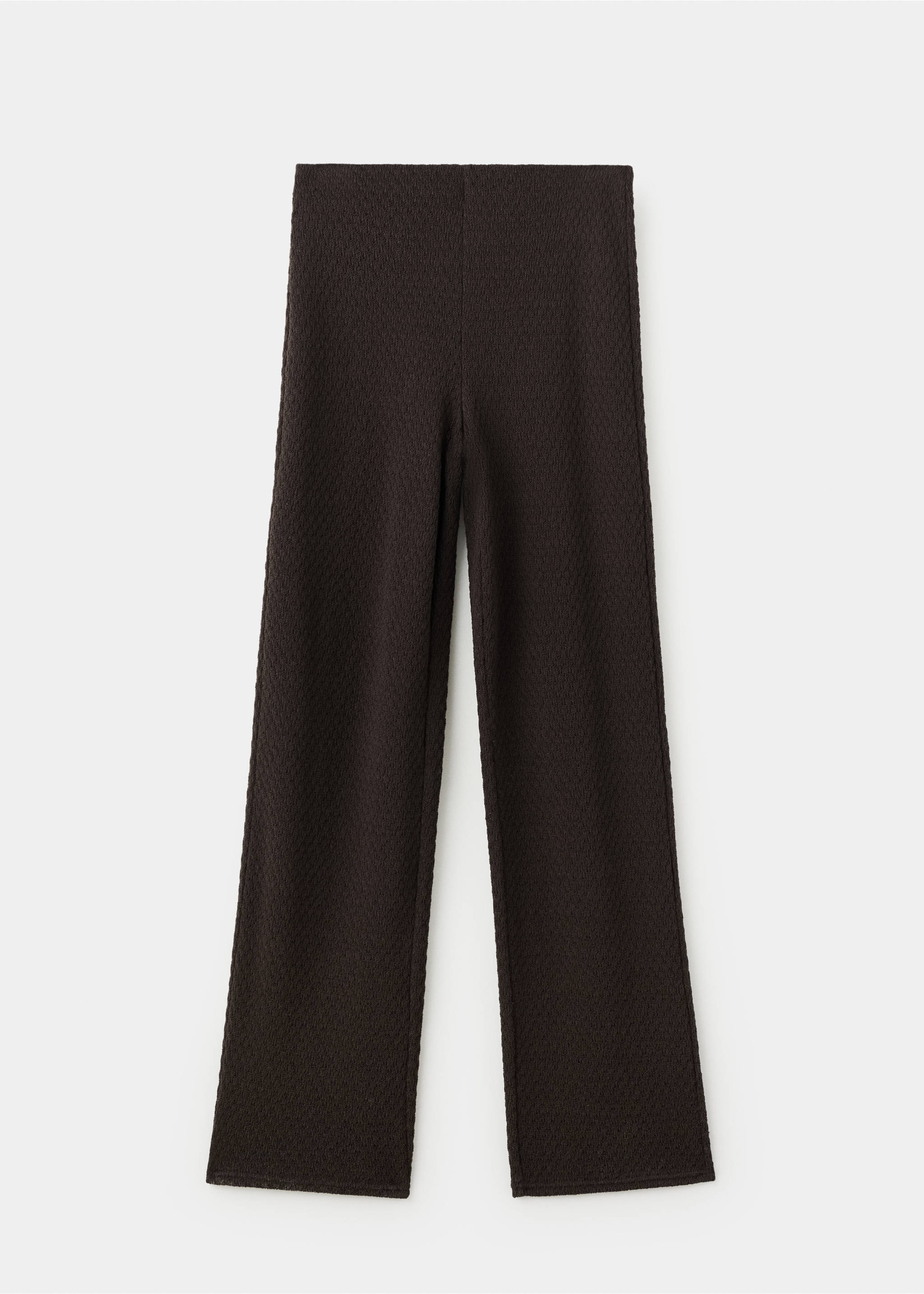 Straight knitted trousers - Article without model, Brown. Ref: 27059056-00.