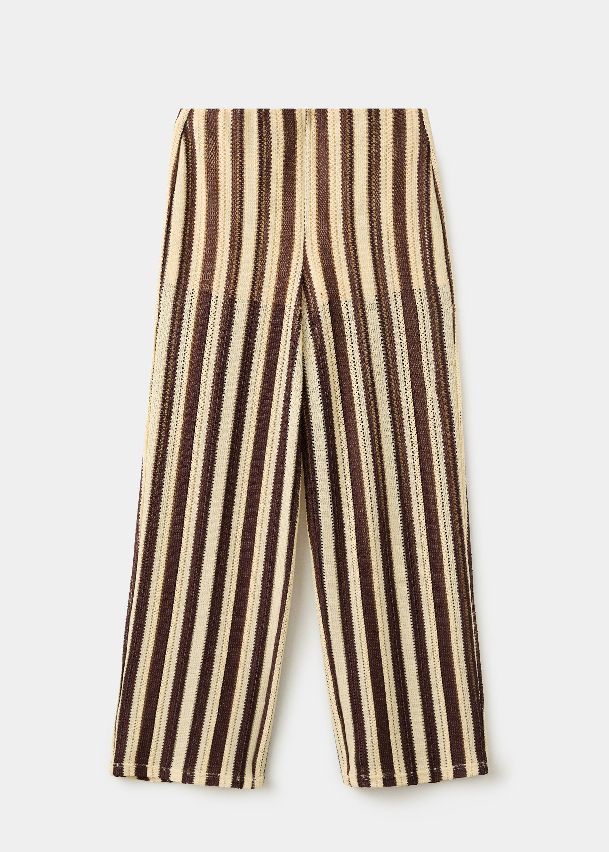 Pantalon en maille ajourée à rayures - Article sans modèle
