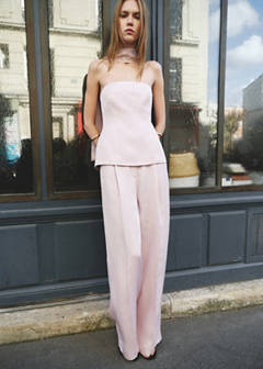 Straight-fit linen suit trousers — Light/Pastel Purple 2
