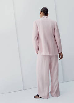 Straight-fit linen suit trousers — Light/Pastel Purple 11