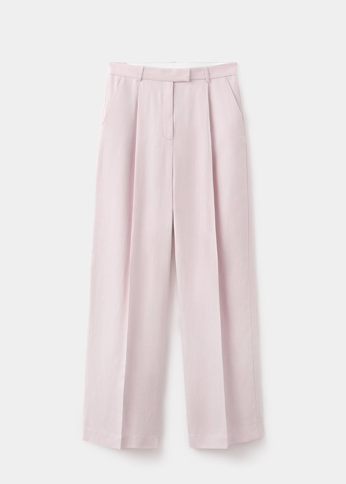 Straight-fit linen suit trousers — Light/Pastel Purple