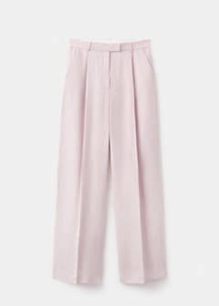Straight-fit linen suit trousers — Light/Pastel Purple 5