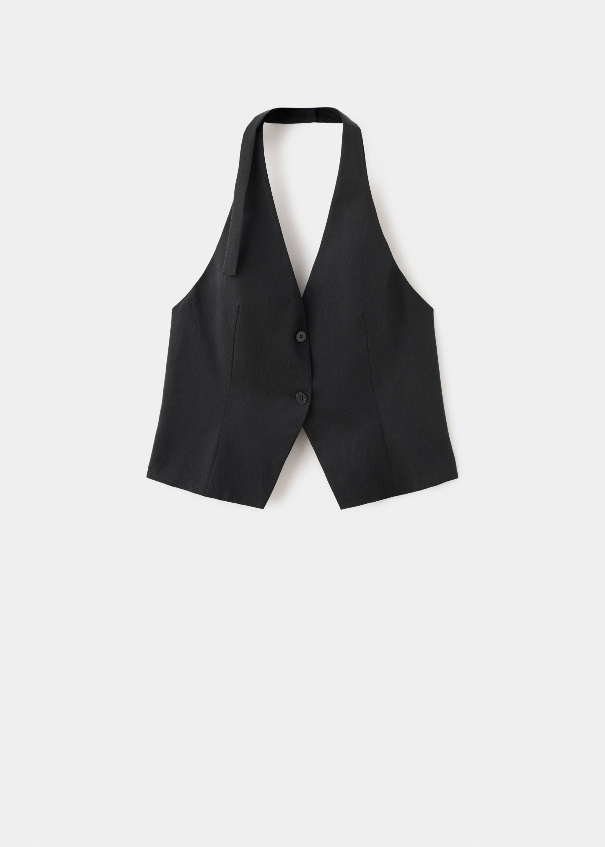 Lyocell suit waistcoat - Article without model, Black. Ref: 27059061-00.