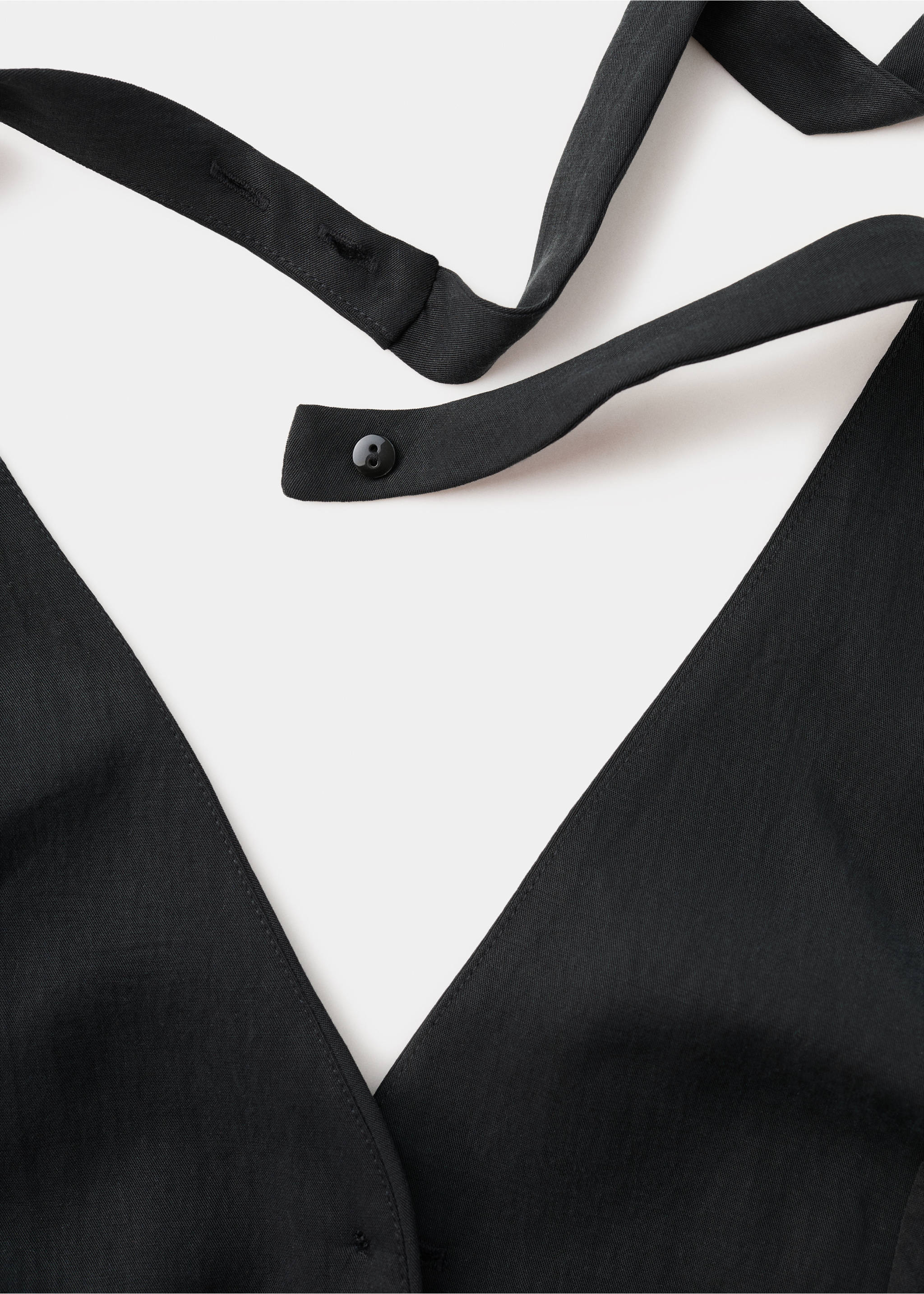 Lyocell suit waistcoat - Details of the article 8, Black. Ref: 27059061-00.