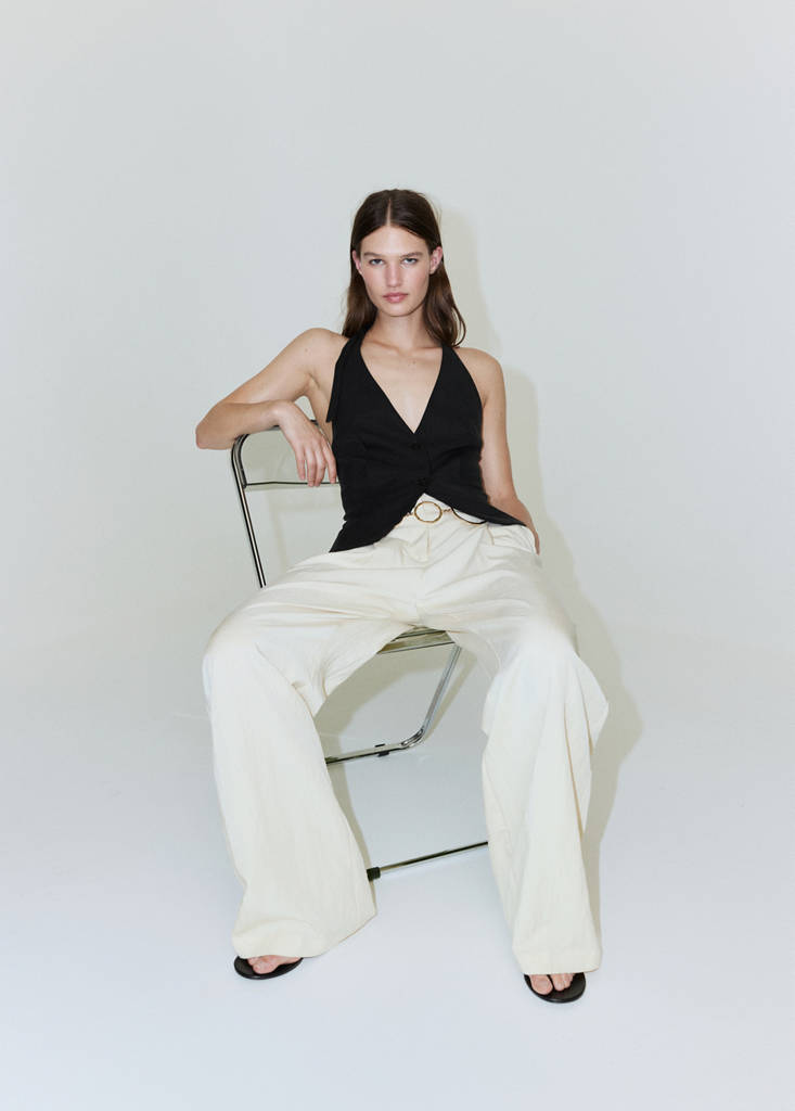 Lyocell suit waistcoat — Black