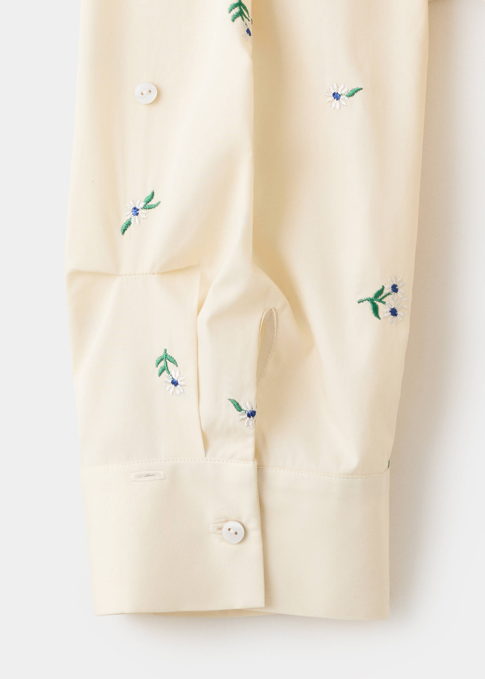 Embroidered cotton shirt - Details of the article 0