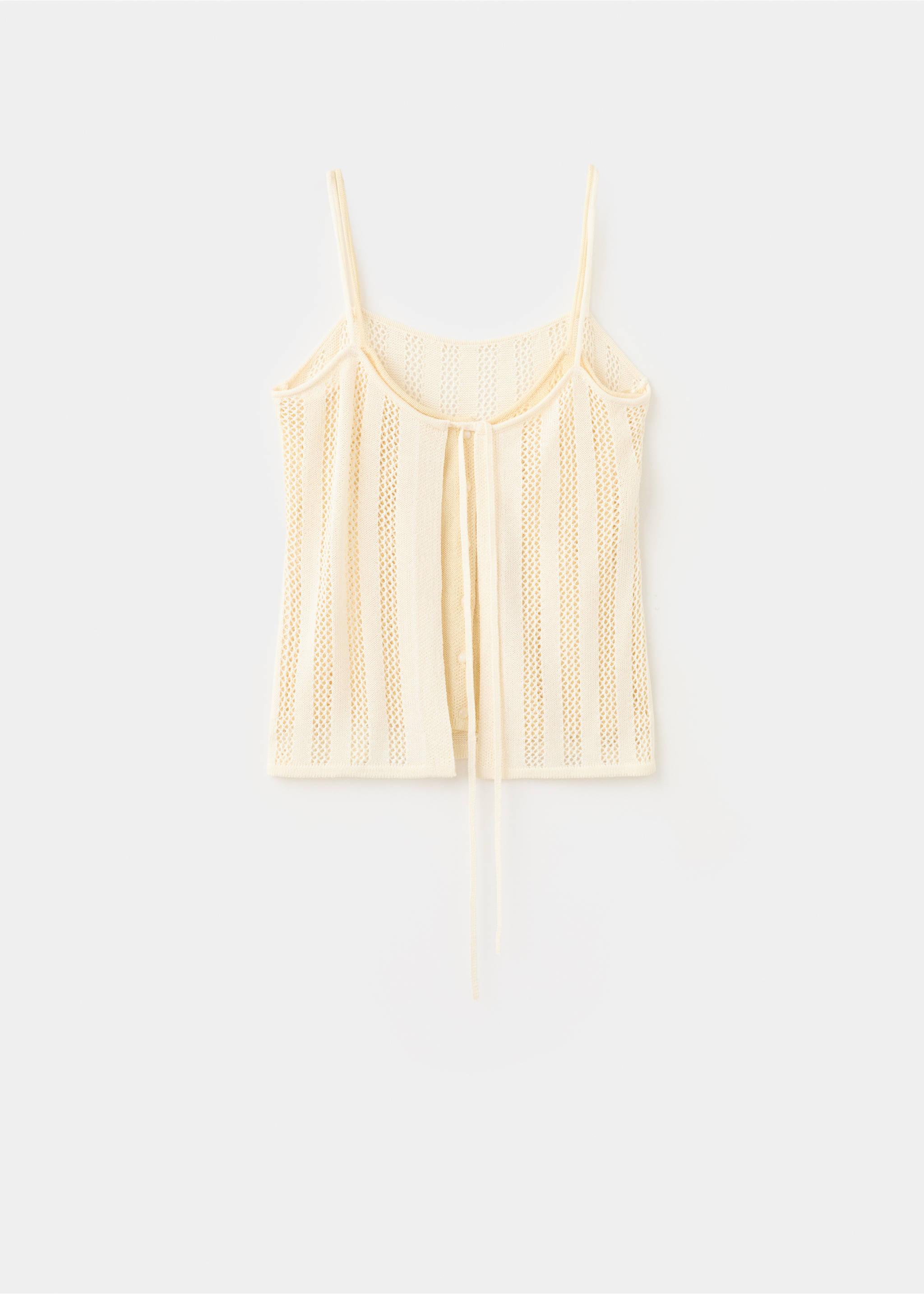 Openwork details knit top - Article without model, Pastel Yellow. Ref: 27059067-00.