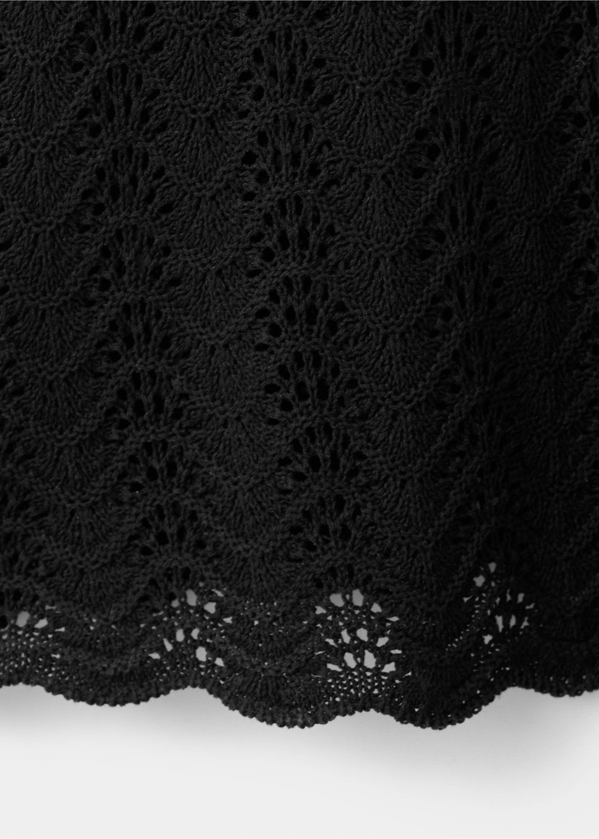 Crochet long dress - Details of the article 8, Black. Ref: 27059068-00.