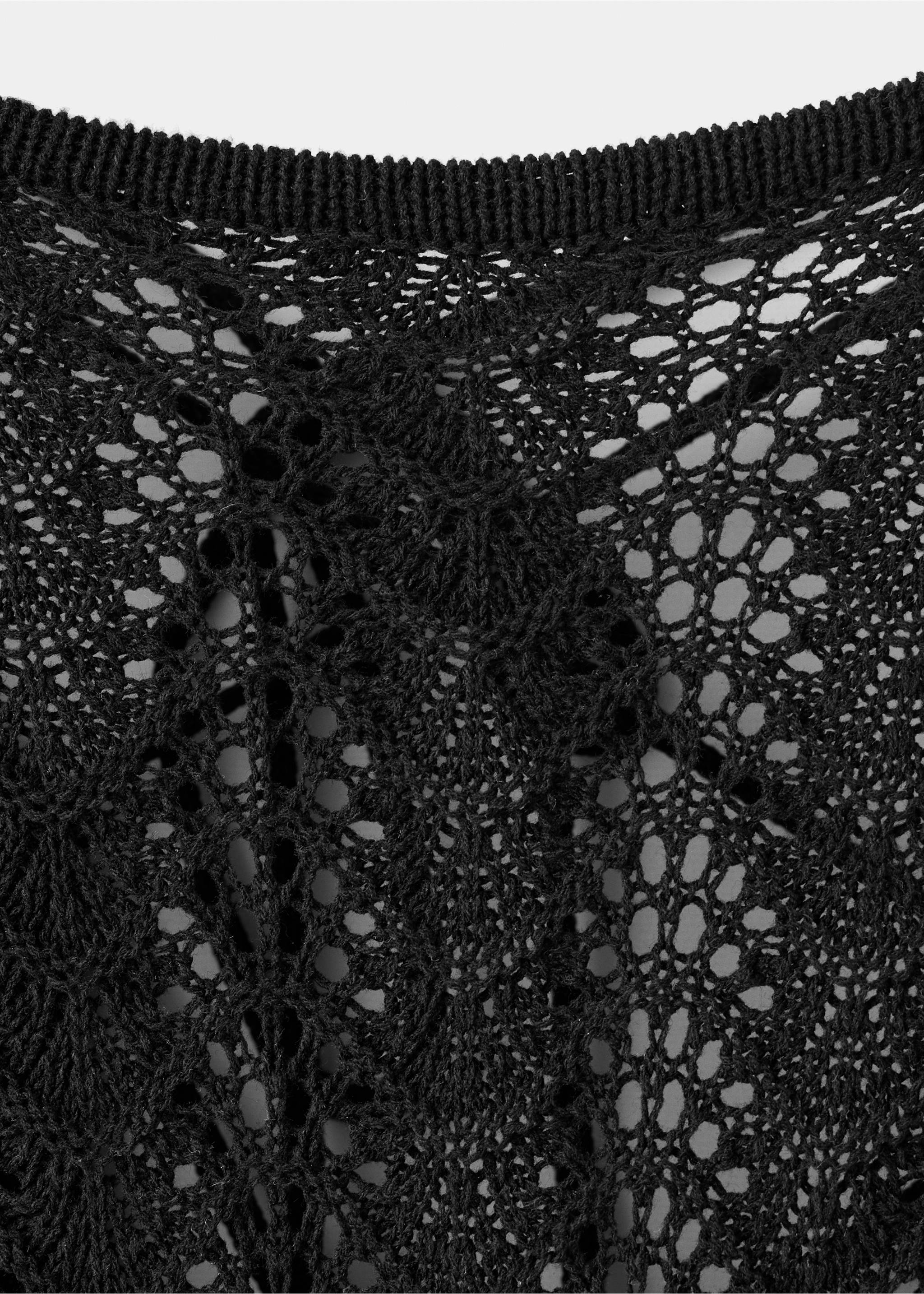Crochet long dress - Details of the article 0, Black. Ref: 27059068-00.