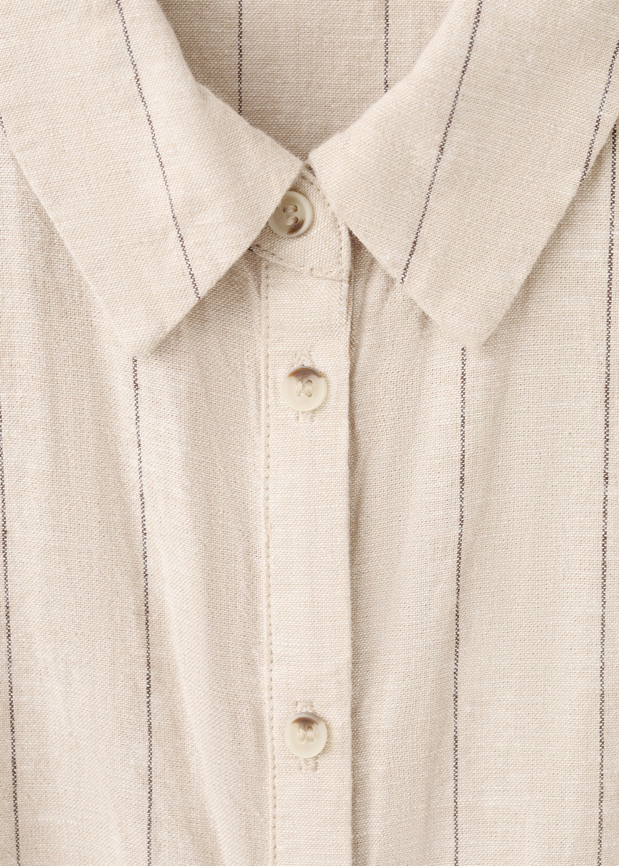 Linen pinstripe shirt - Details of the article 8