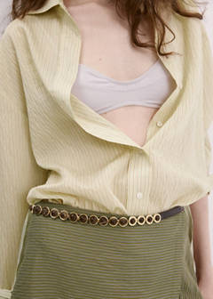 Striped lyocell shirt — Green 5