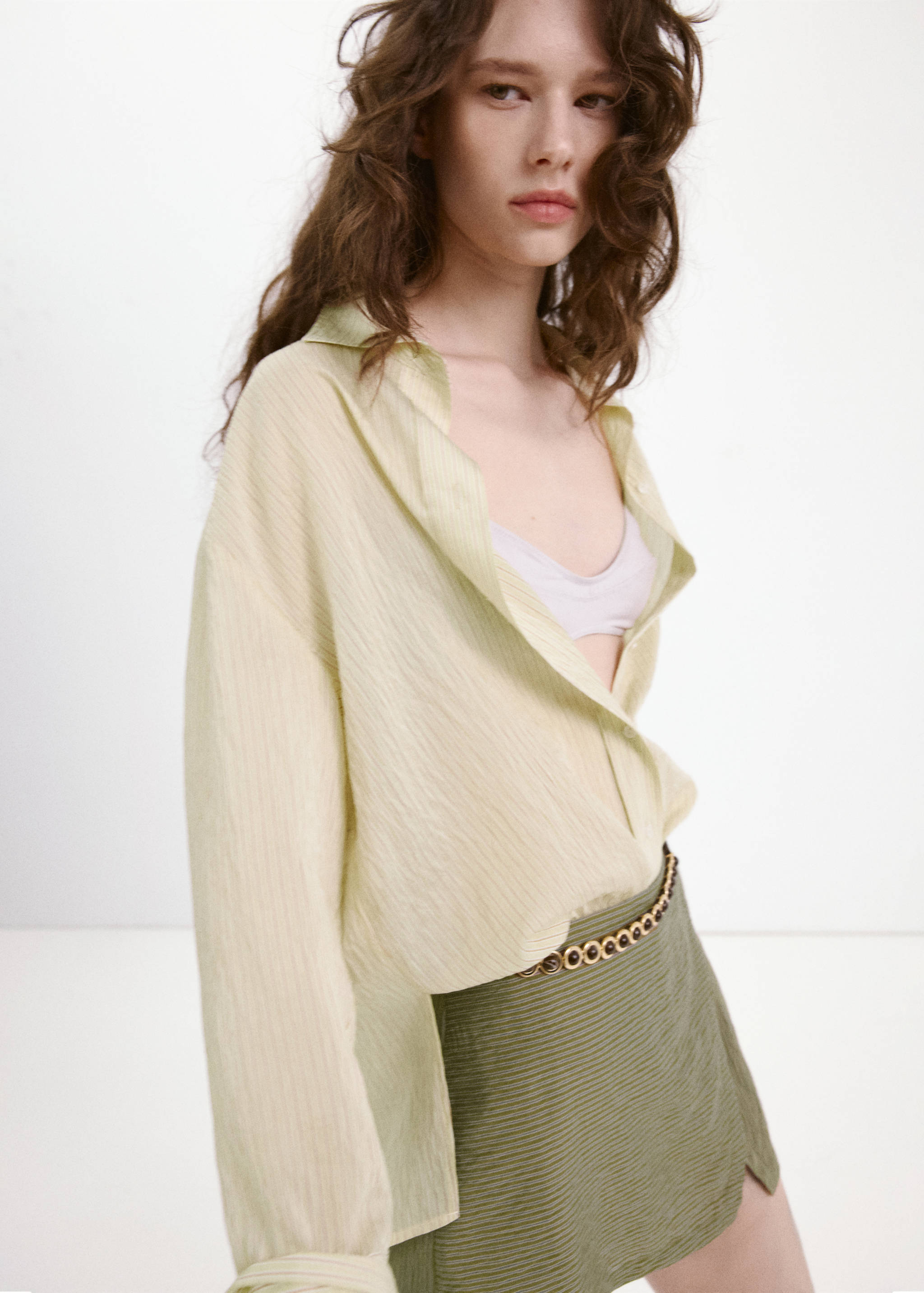 Camisa lyocell rayas - Detalle del artículo 2