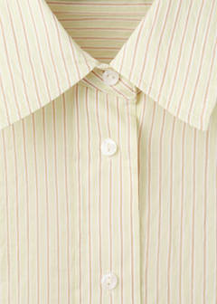 Striped lyocell shirt — Green 8