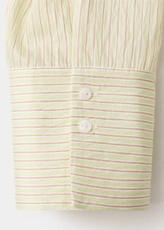 Striped lyocell shirt — Green 9