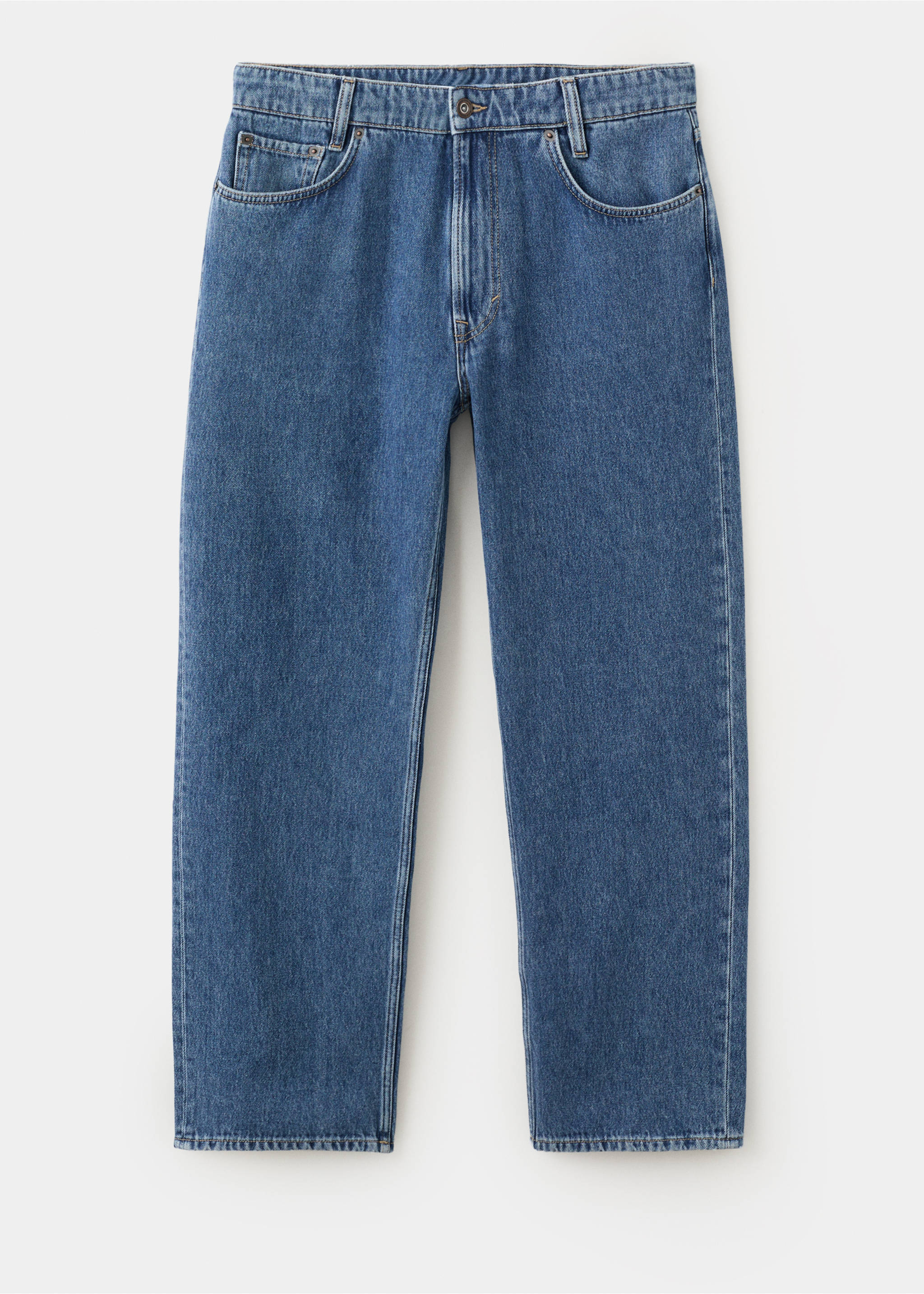 جينز 100% قطن بقصة منتظمة - منتج دون نموذج, أزرق غامق. Ref: 27059207-00.