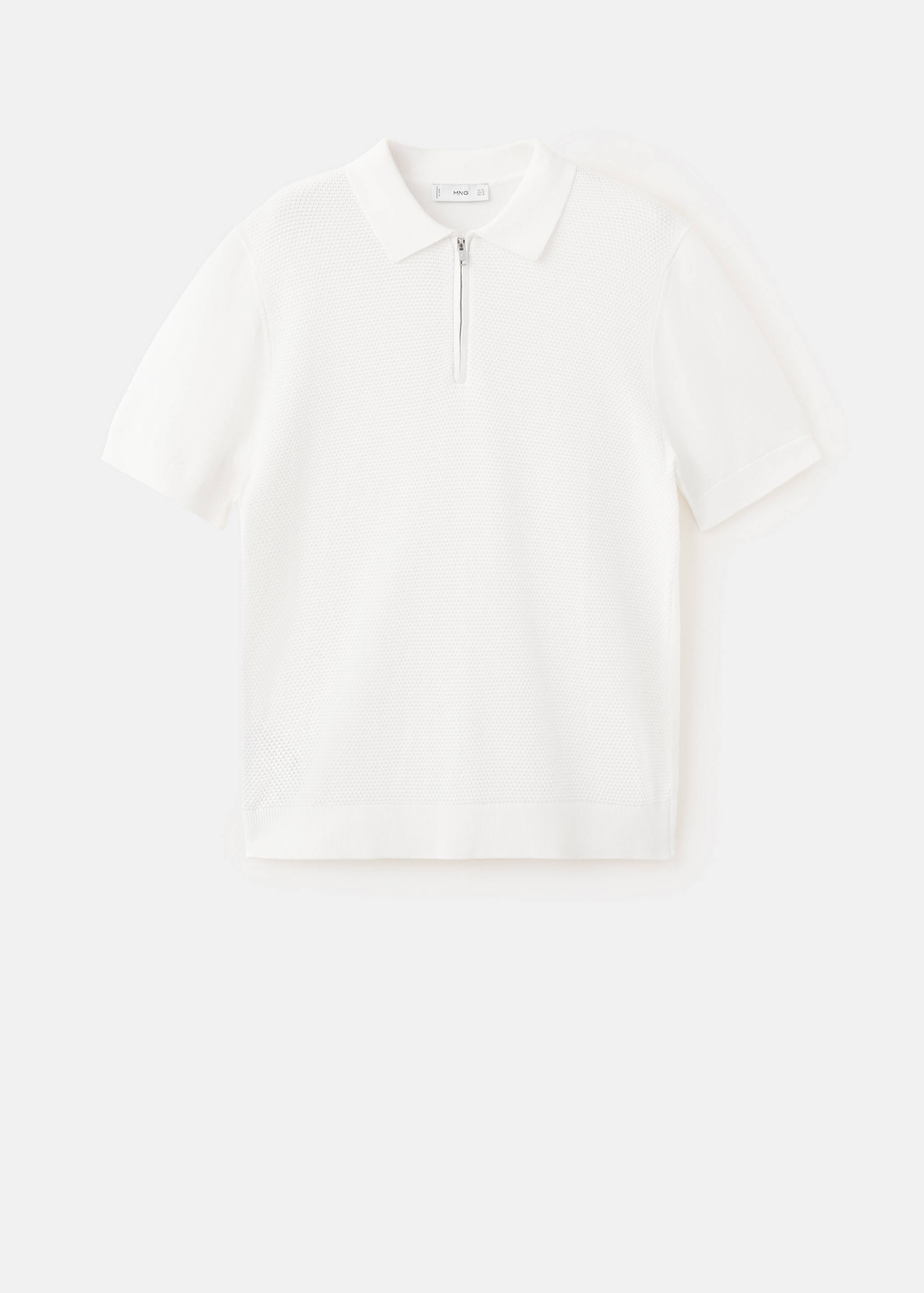 Polo maille ajourée à zip - Article sans modèle