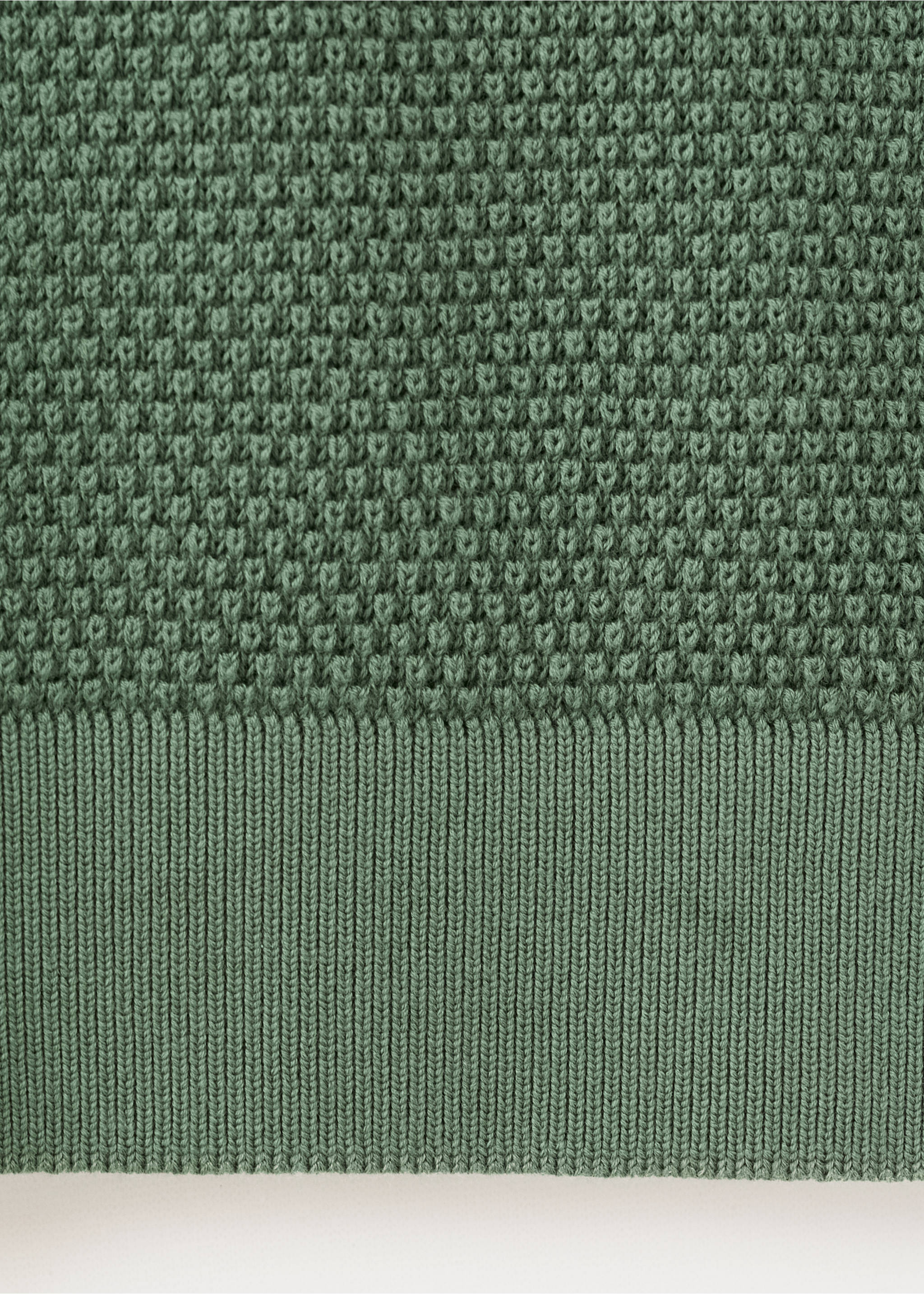 Polo maille ajourée à zip - Détail de l'article 0, Vert. Ref: 27059208-00.