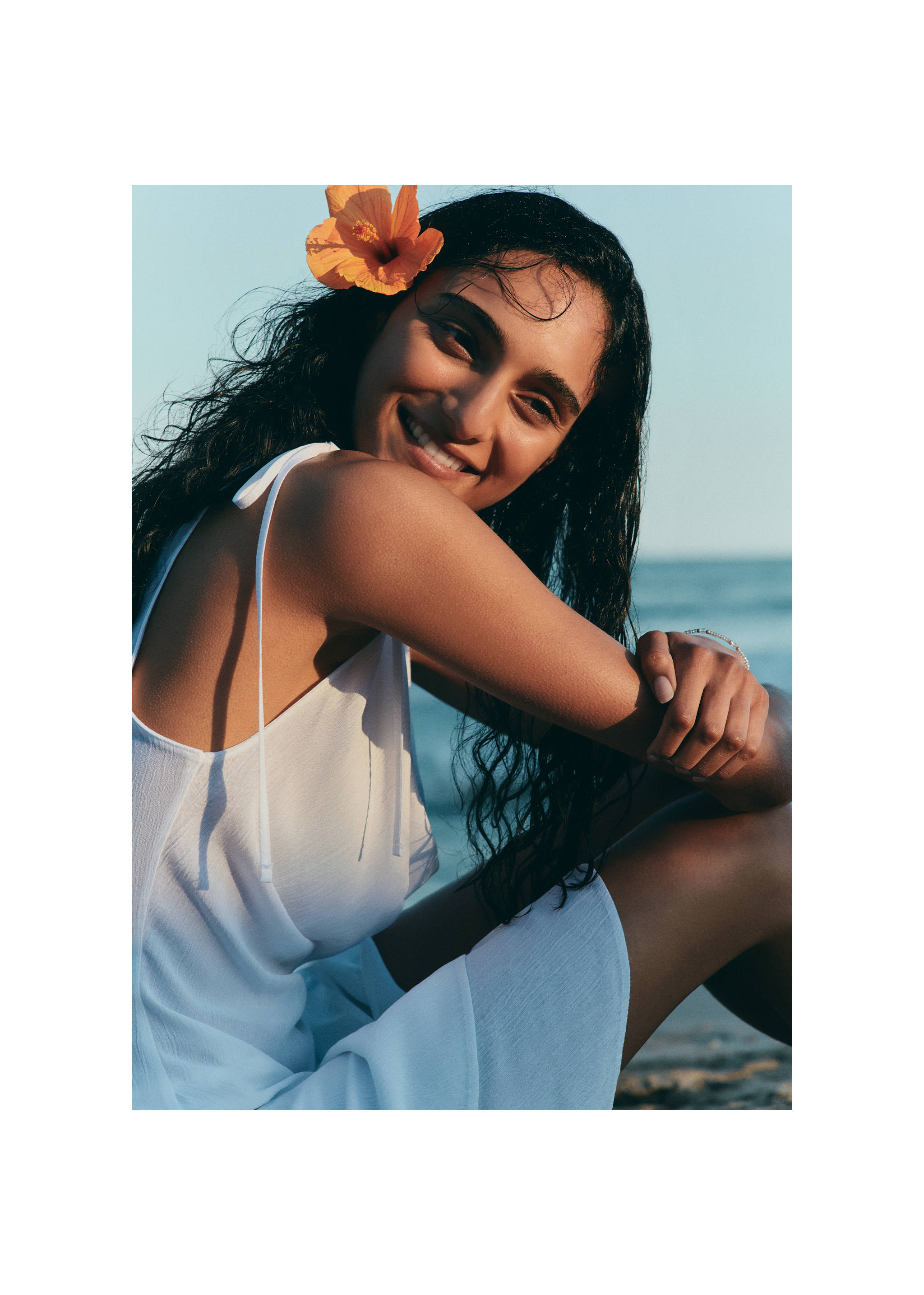 Flowing draped dress - Details of the article 5, Off White. Ref: 27059211-00.