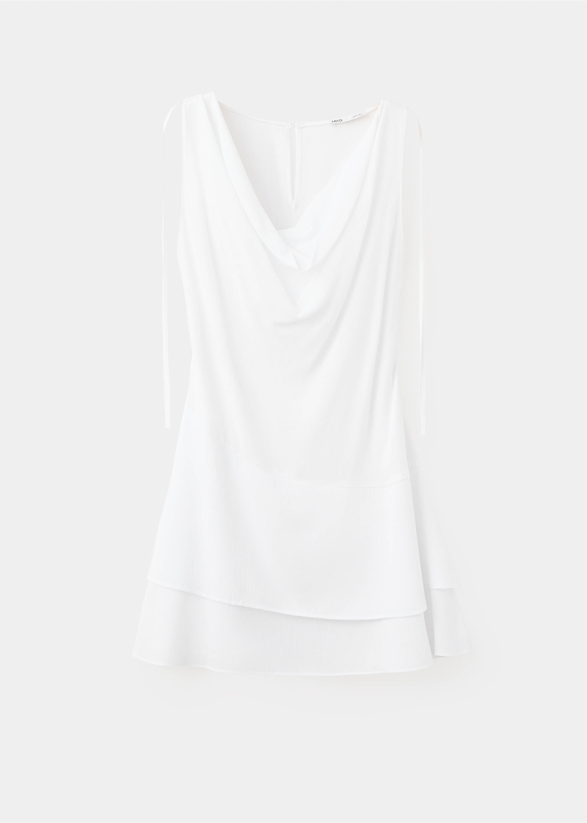 Vestido fluido drapeado - Artículo sin modelo, Blanco roto. Ref: 27059211-00.