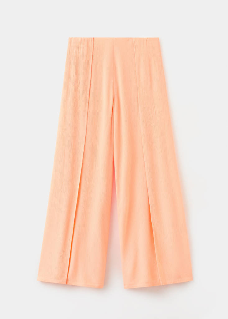 Fluid trousers with side openings — Peach