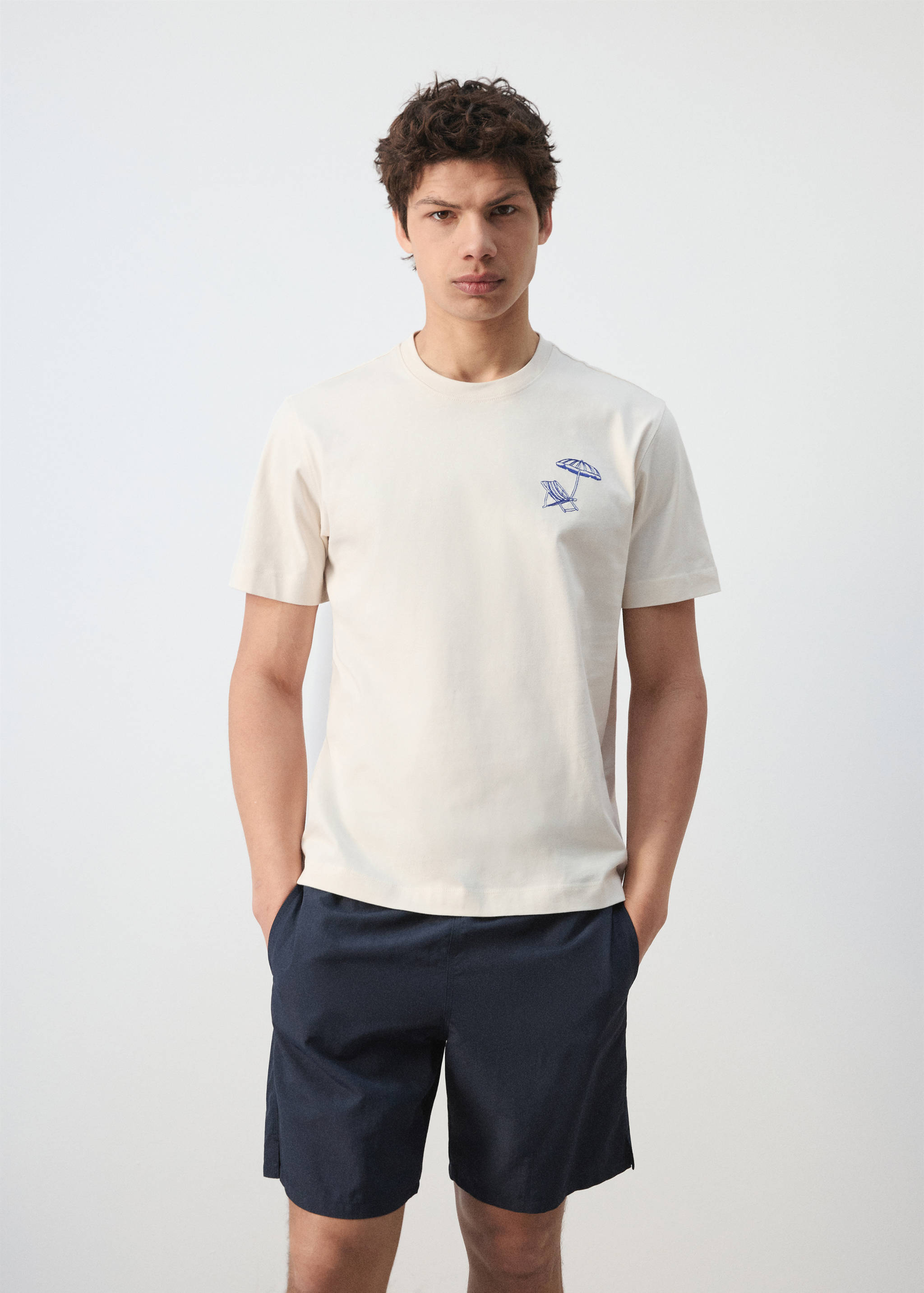 Camiseta 100% algodón estampada - Plano medio