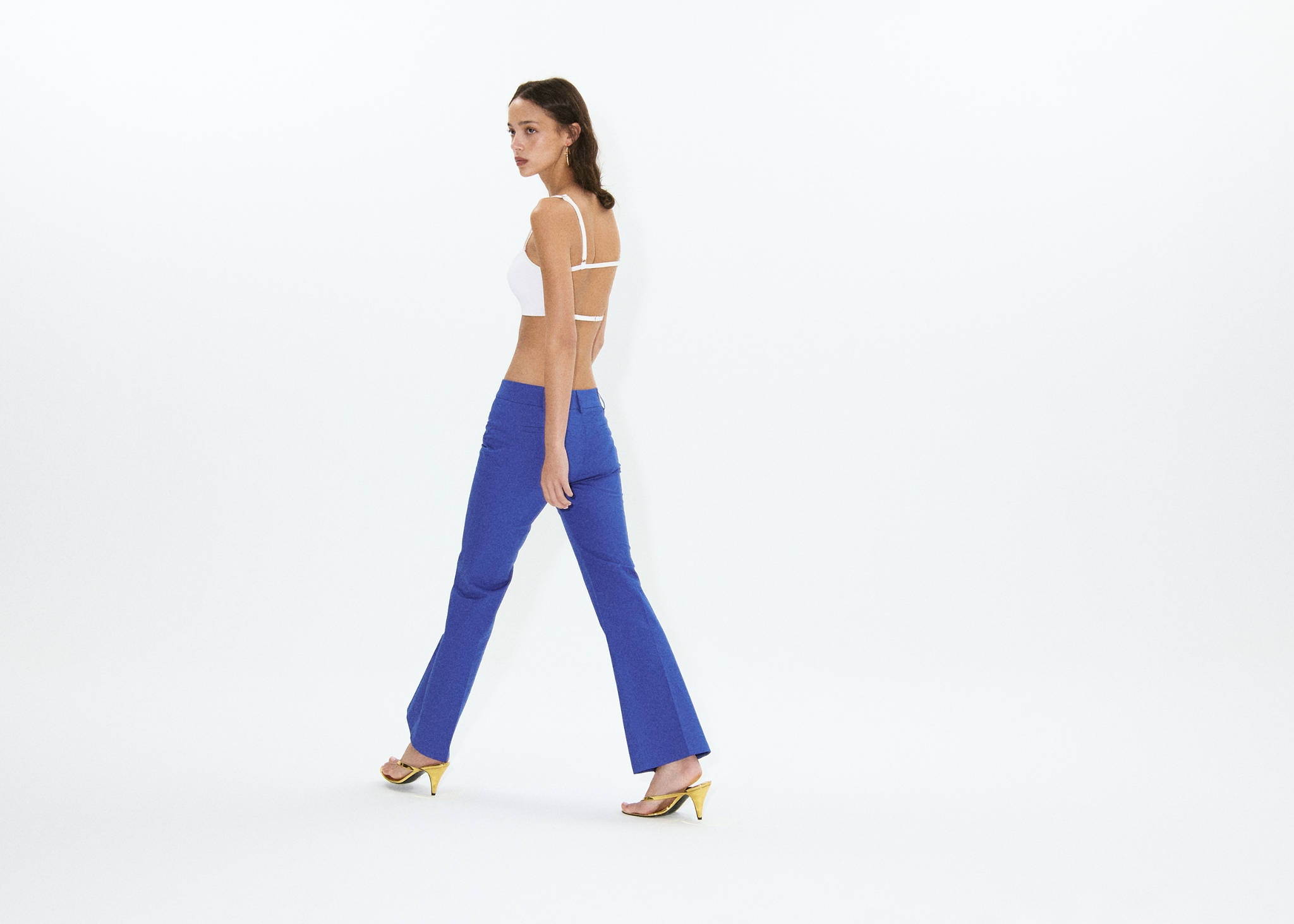 Flared trousers with welt pockets - Panoramic plane