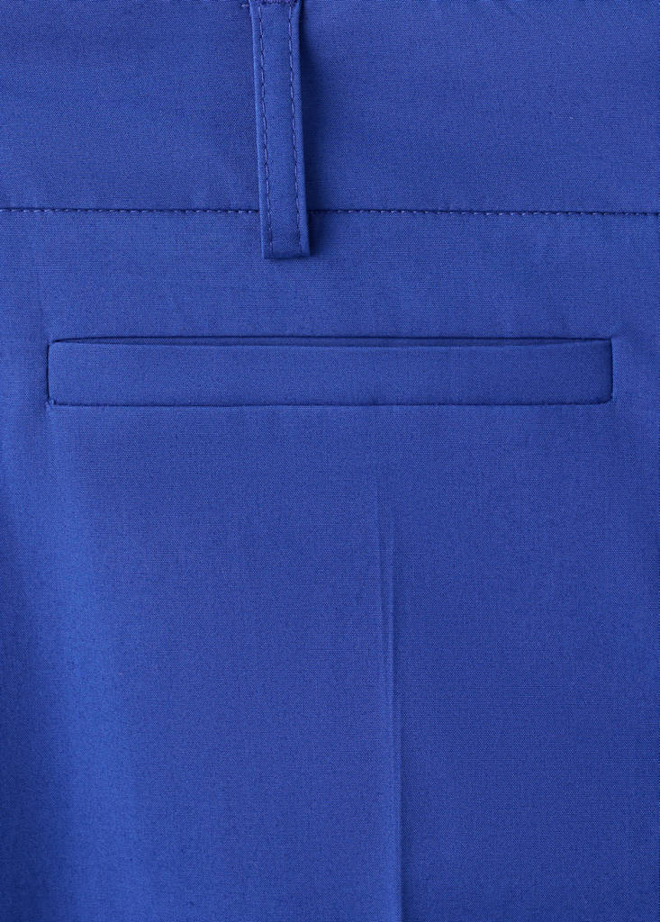 Flared trousers with welt pockets — Blue