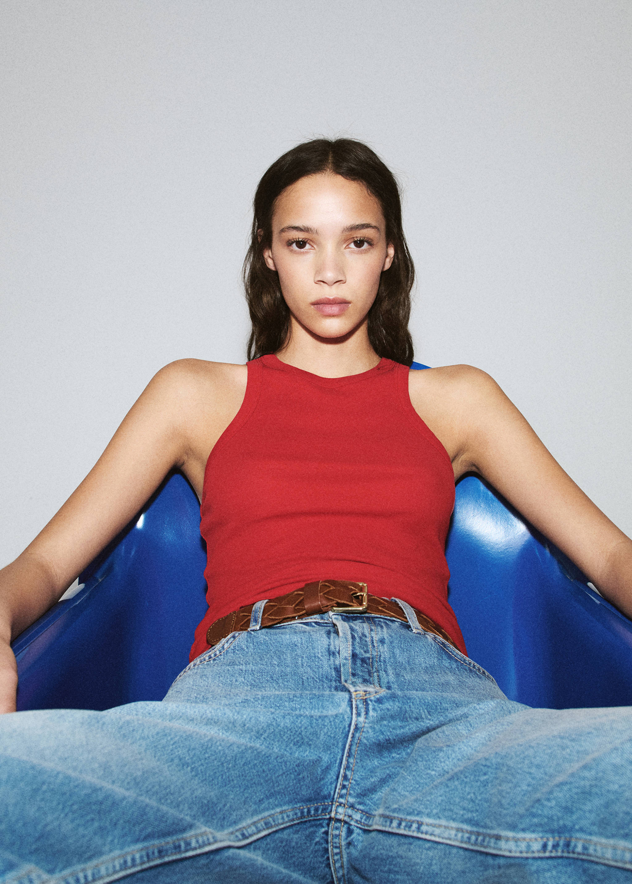 High-waisted Mom-fit jeans - Details of the article 1