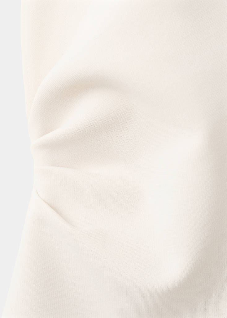 Fitted open-back dress — White