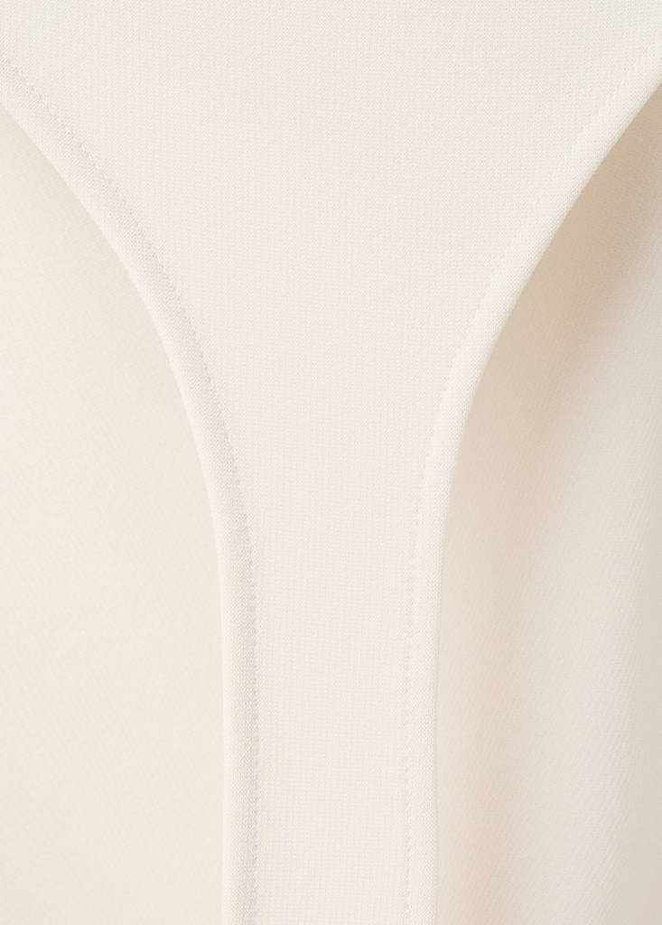 Fitted open-back dress — White