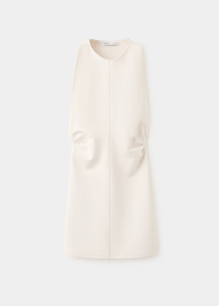 Fitted open-back dress — White