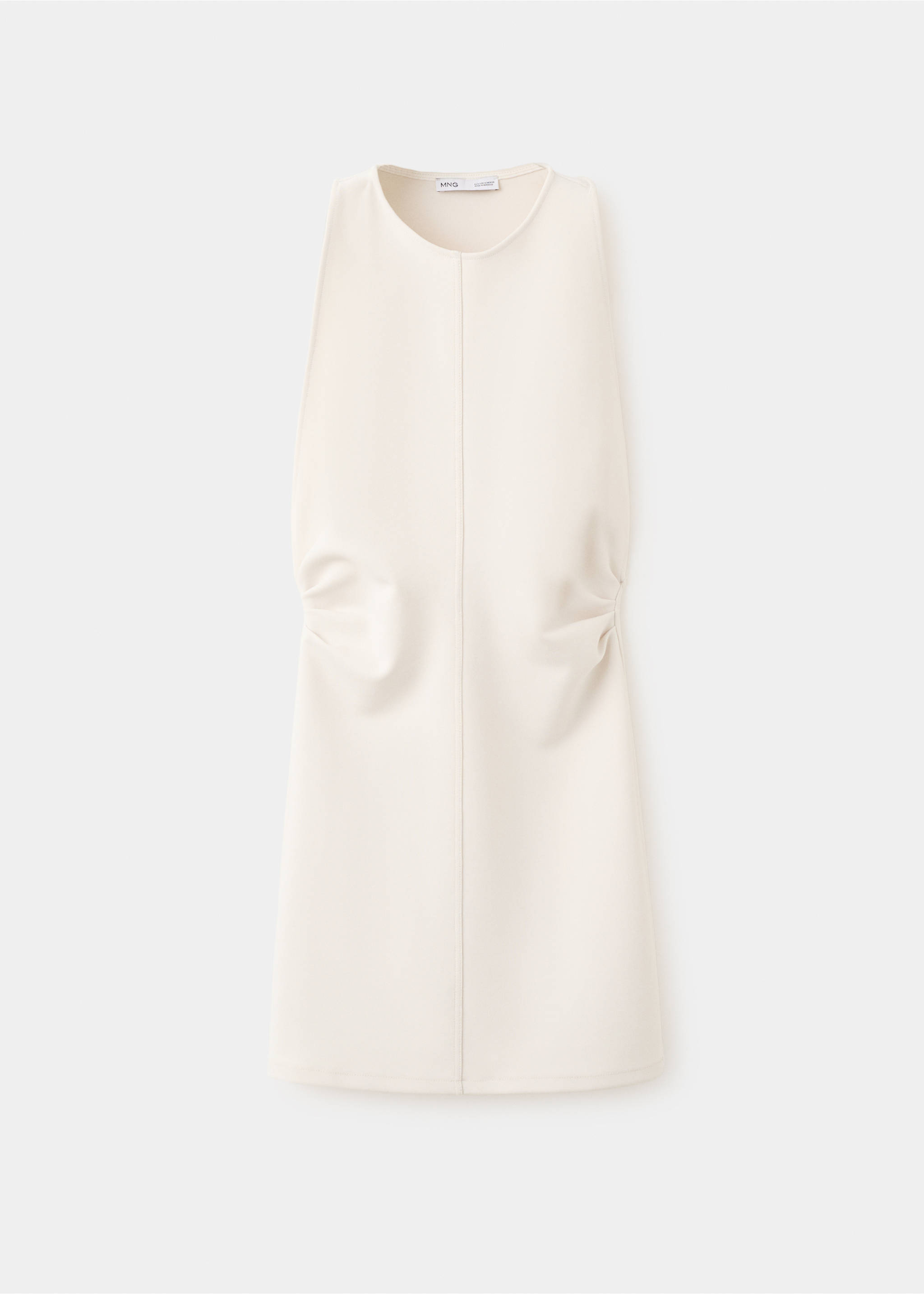 Fitted open-back dress - Article without model, White. Ref: 27059218-00.