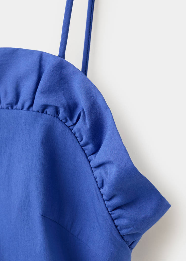 Open back crop top — Blue