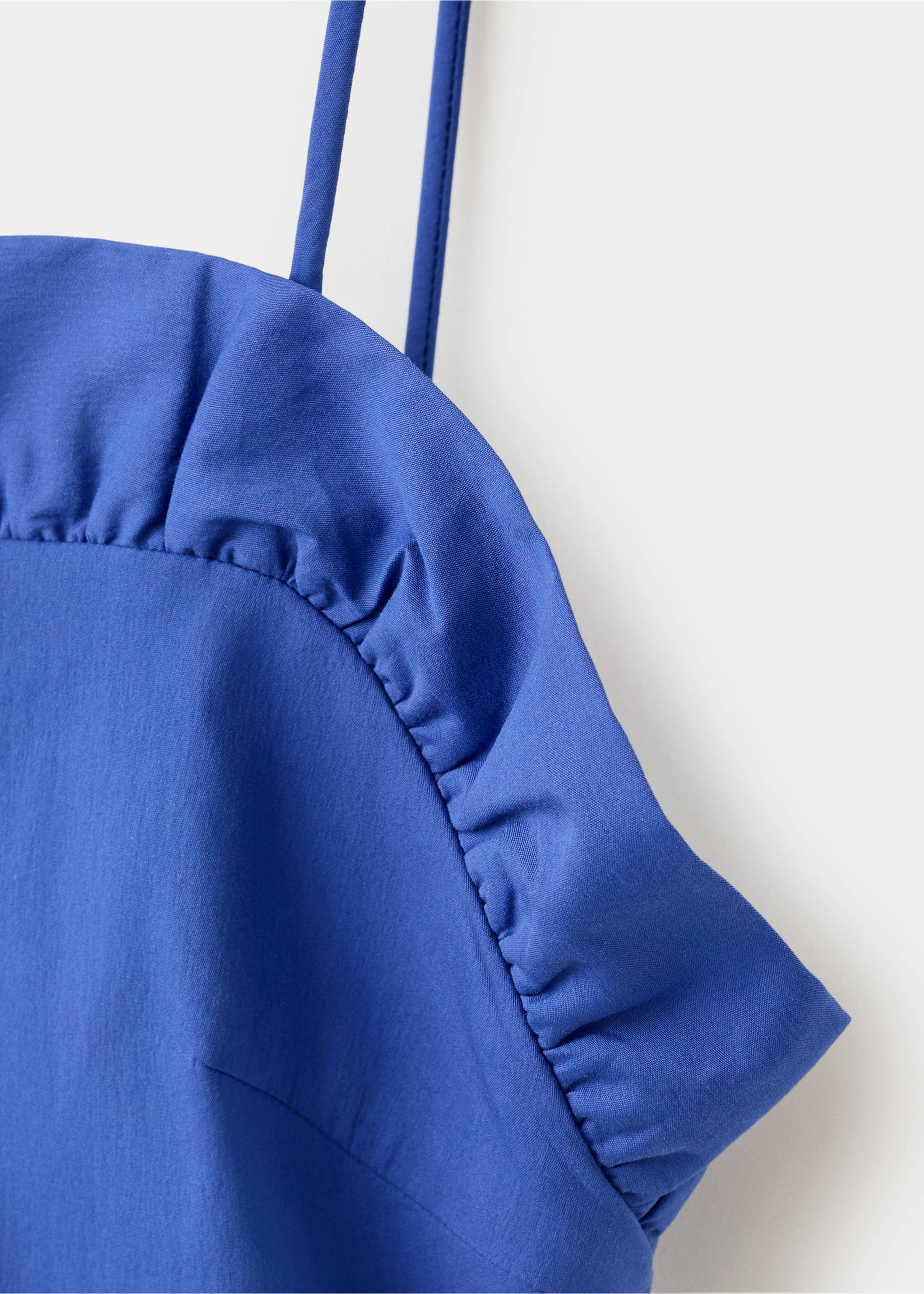 Open back crop top - Details of the article 0, Blue. Ref: 27059219-00.